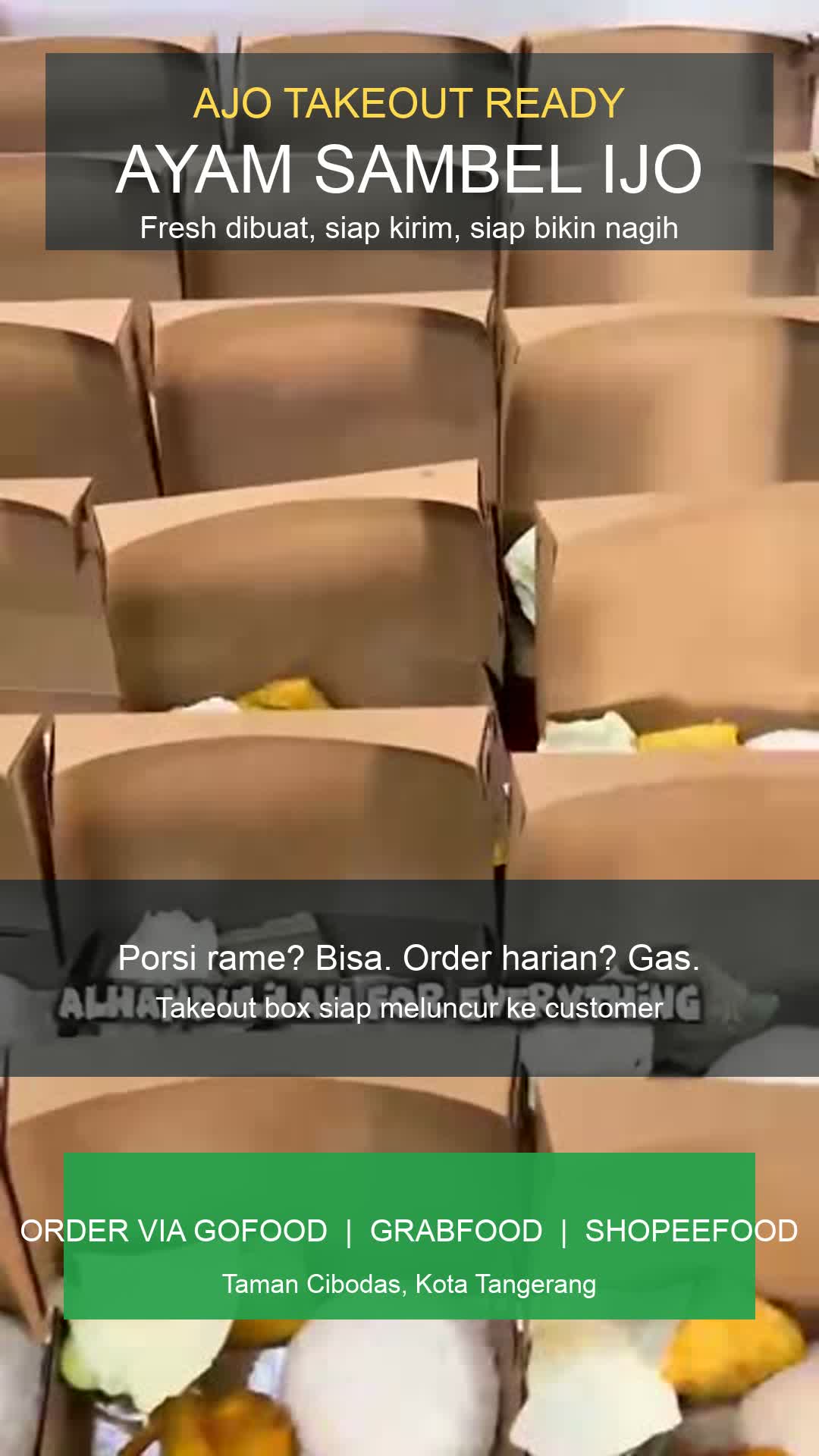 Thumbnail TikTok AJO untuk pesanan takeout